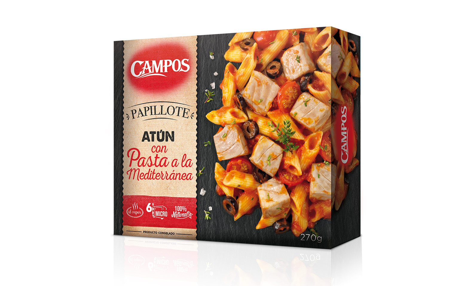 Imagen PAPILLOTE DE ATÚN CON PASTA A LA MEDITERRÁNEA 270 gr