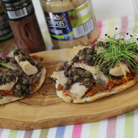 Imagen Tarta fácil de bonito y anchoas Campos